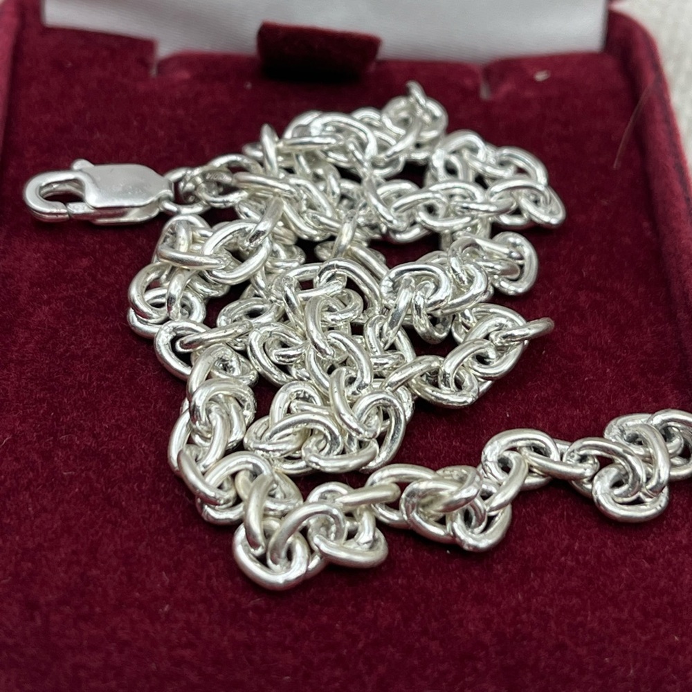 Timeless 925 Sterling Silver Rope Chain Necklace – 18” - Picture 10 of 16